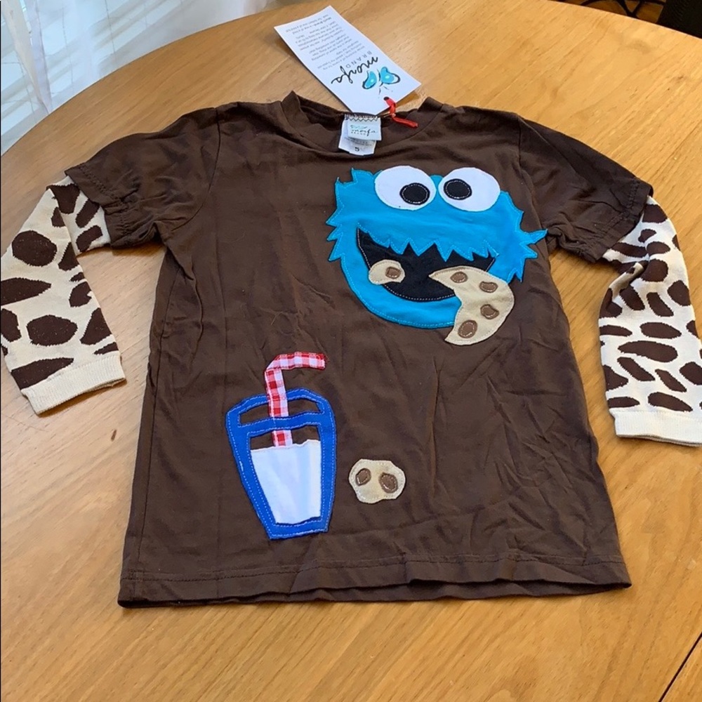 Sesame Street Cookie Monster shirt - NWT sz 5